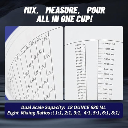 15 PACK Paint Mixing Cups by KEHE REFINISH, 64 oz, Disposable or Reusable - Image 6