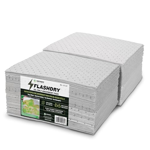 FlashDry Oil Absorbent Pads – High Absorbency of Oil-Based Liquids, by FLASHDRY