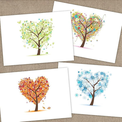 Seasons of Life Note Card Assortment Pack/Set Of 24 Greeting Cards And White - Image 4