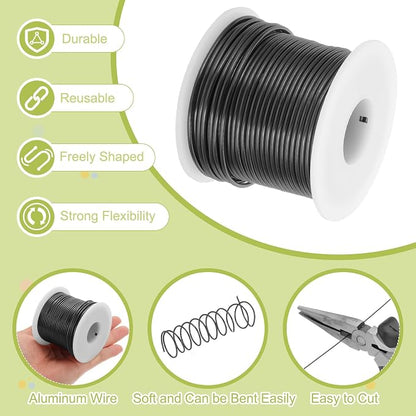 MECCANIXITY 12 Gauge Anodized Aluminum Craft Wire Bendable Bonsai Training Wire - Image 3
