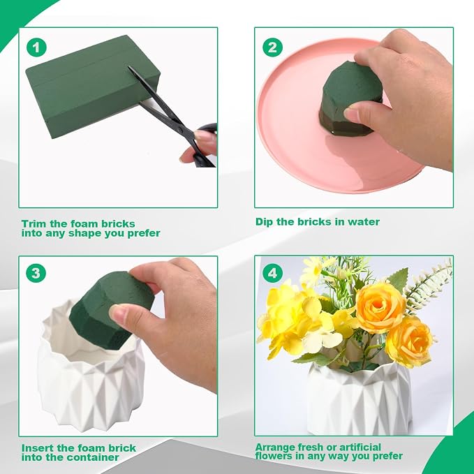 TANEMUDO 36 Packs Floral Foam Blocks Wet & Dry - Image 5
