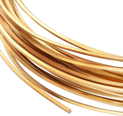 BENECREAT 20 Gauge 33 Feet Square Copper Wire Half Hard Yellow Brass Wire - Image 8
