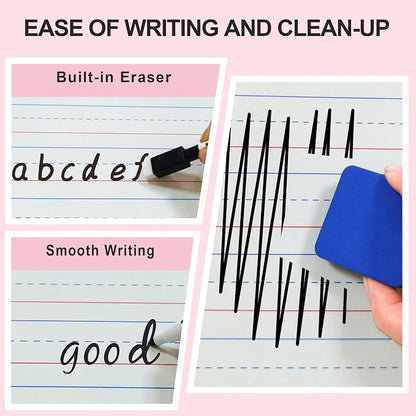 Dry Erase Boards 6 Pack, Double Sided Magnetic Small Whiteboards - Image 4