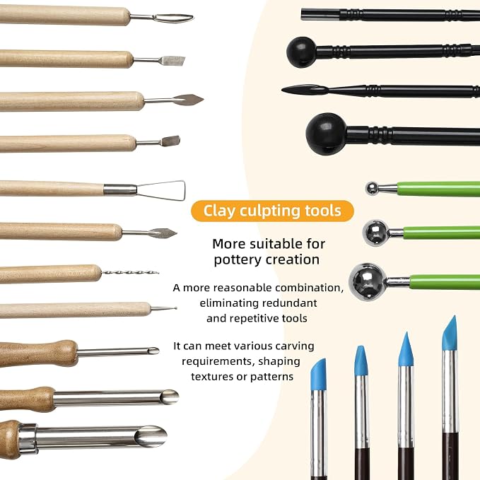 42 PCS Clay Tool, Clay Sculpting Tools Kit, Pottery Tools Can be Used - Image 3