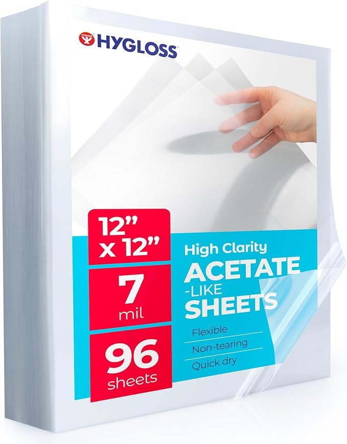 Hygloss 12" x 12" Acetate Paper by HyglossProductsInc