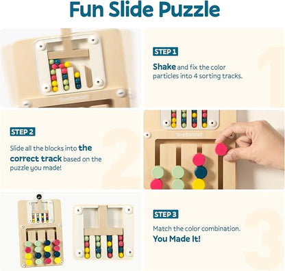 TOP BRIGHT Slide Puzzles for Kids Ages 4-6 Boys Girls, Travel Games Road Trip - Image 4