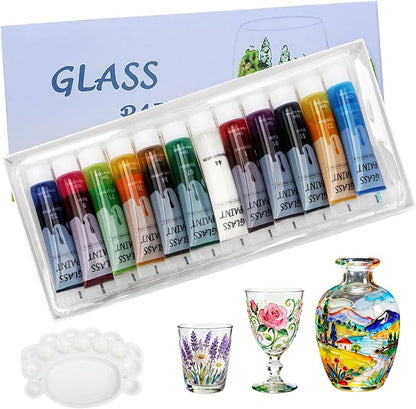 Magicdo Glass Paint Stained Transparent Glass Window Paint Set Great by Magicdo