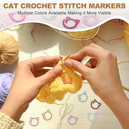 PATIKIL Cat Crochet Stitch Markers, 12 Pack Stitch Marker - Image 3