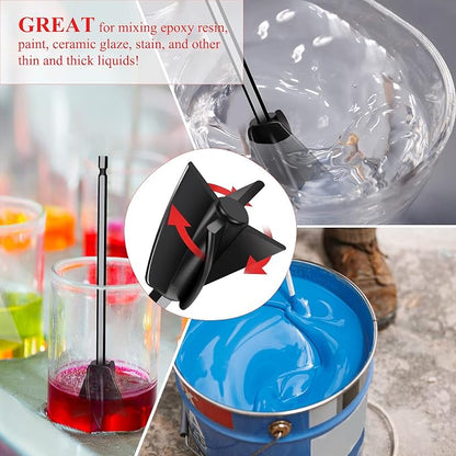 8 Pcs Resin Mixer Paddles for Resin Drill, Epoxy Mixer Attachment for Drill - Image 5