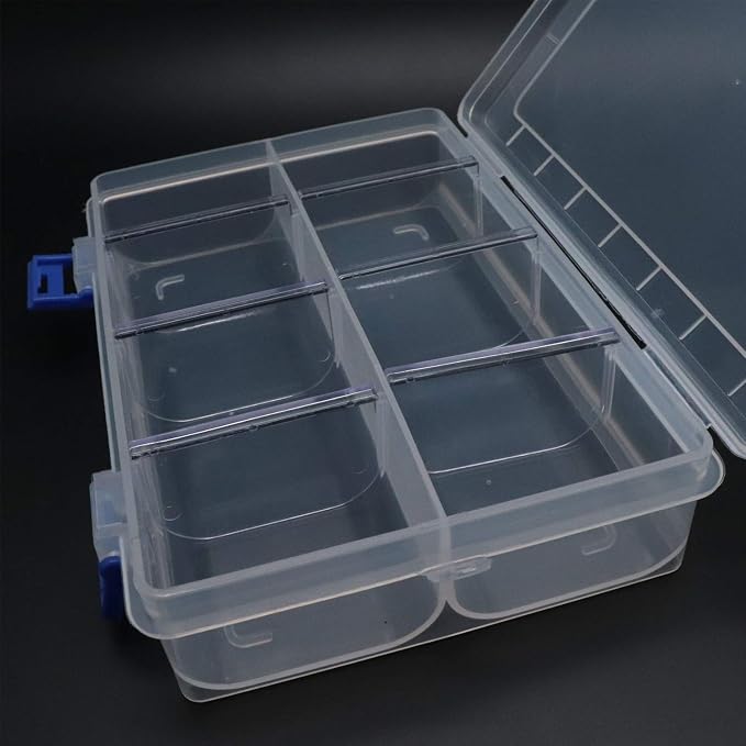 Xiaoyztan Clear Plastic Organizer, 8 Grids - Image 3