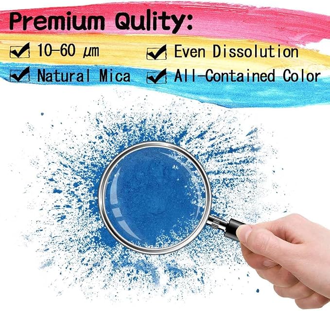 Mica Powder - 60g Mica Powder for Epoxy Resin - Pearl Pigment Powder Dye for - Image 2