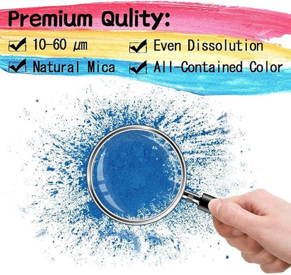 Mica Powder - 60g Mica Powder for Epoxy Resin - Pearl Pigment Powder Dye for - Image 2