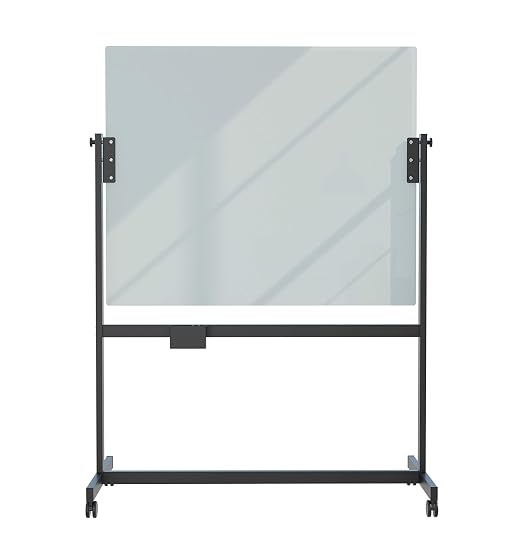 U Brands Magnetic Glass Dry-Erase Board Rolling Easel by UBrands