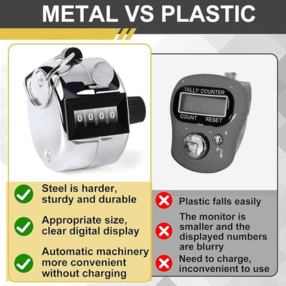 2PCS Premium One Hand Counter Clicker, Manual Mechanical People Counter Clicker - Image 6