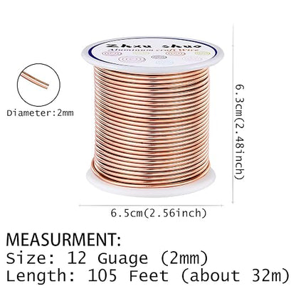 12 Gauge Aluminum Wire 35 Yards Anodized Metal Wire - Image 3