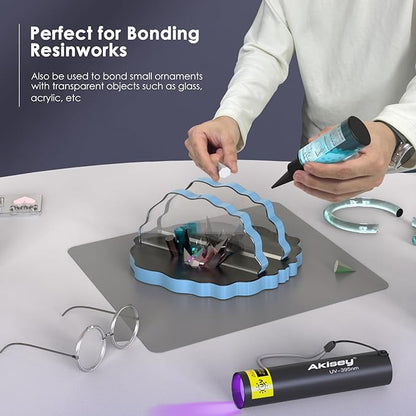 UV Resin Kit with Light, 50g UV Resin with Rechargeable 395NM UV Flashlight - Image 6