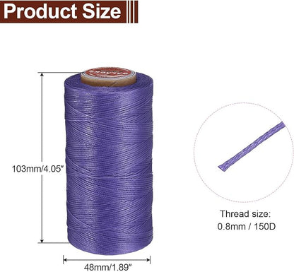 uxcell Flat Leather Sewing Waxed Thread, 270m / 295 Yards Polyester Wax String - Image 2