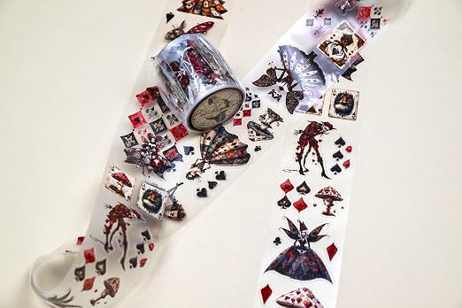 Alice’s Dark Fairies Transparent Washi Tape 4x5 cm – Decorative Scrapbooking - Image 2