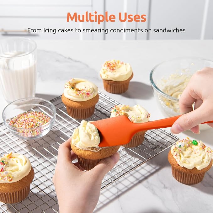 U-Taste Silicone Spatula Set: 600ºF High Heat Resistant, Seamless Food Grade - Image 8
