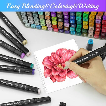 168 Colors Alcohol Markers Set, Professional Drawing Markers - Image 6
