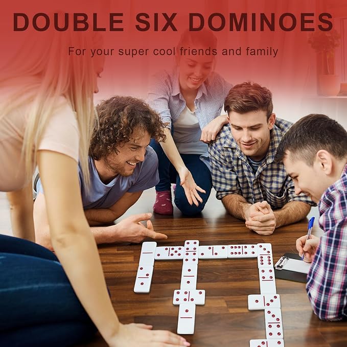 IDTQ Dominoes Set for Adults, Double 6 Dominos Game Set - Image 5