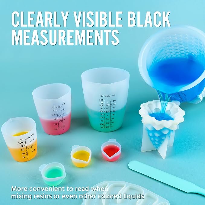 Silicone Resin Mixing 1L Measuring Cup Set - Image 4