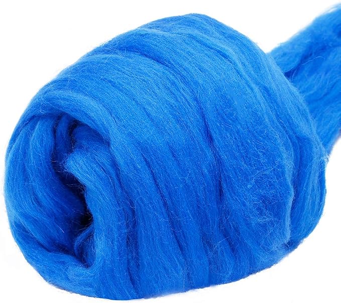 3.53oz Wool Roving Yarn, Wool Felting Supplies, Pure Wool, Chunky Yarn by Jupean