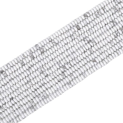 Natural White Howlite Disk Stone Beads 4x2mm 160pcs Rondelle Loose Semi - Image 7