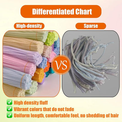 400 Pcs Pipe Cleaners Craft Set, 5 Assorted Pipe Cleaners Bulk, Chenille Stems - Image 4
