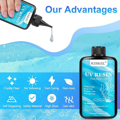UV Resin Jewelry Making Kit, 400g Crystal Clear Resins - Image 4