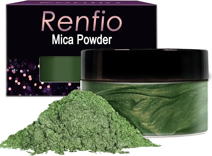 Renfio 100g Mica Powder Pigment, Metallic Natural Dye Mineral Pearl Shimmer by Renfio