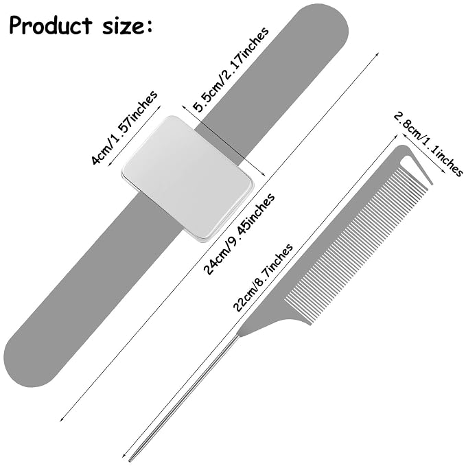 WILLBOND Magnetic Wrist Sewing Pincushion Wrist Magnetic Pin Holder Wristband - Image 2