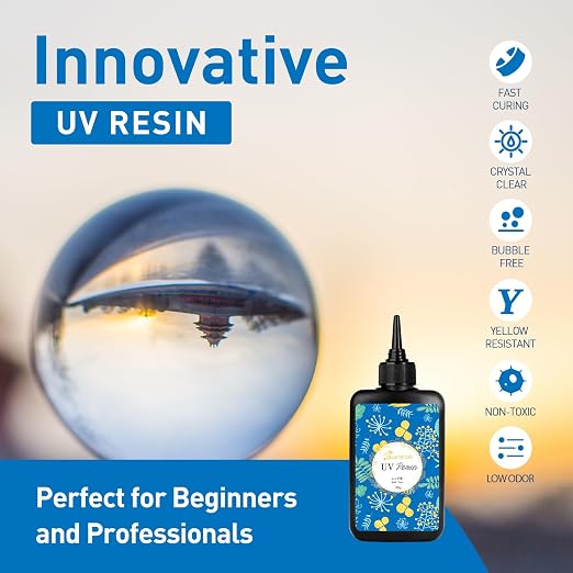 Bsrezn 100g UV Resin Hard with 8 Wooden Sticks Premixed Resina UV - Image 8