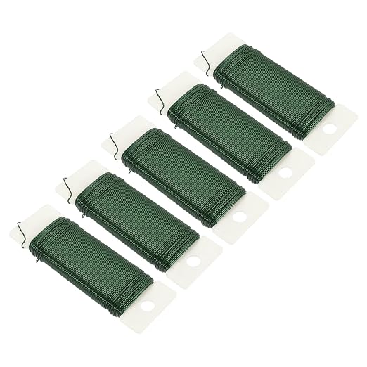 MECCANIXITY 190 Yards/575 Feet Metal Floral Wire 21 Gauge Green Flexible Paddle by MECCANIXITY