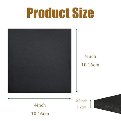 4 Pieces Adhesive Foam Padding 1/2 in Thick X 4 in X 4 in, Anti Vibration Pads - Image 2