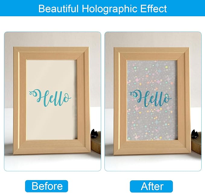 PATIKIL 11.7x8.3" Holographic Sticker Paper, 20Sheets A4 Polypropylene - Image 4