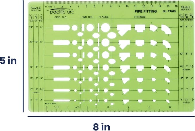 Pacific Arc Pipe Fitting Template Guide, - Image 2