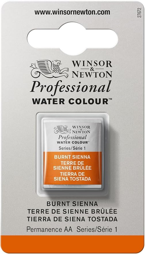 Winsor & Newton Professional Water Colour Paint, Half Pan, Burnt Sienna by WinsorNewton