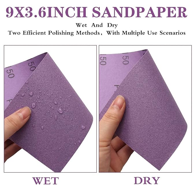 Sandpaper 240 Grit, Wet Dry Sanding Sheets, High Performance Ceramic Abrasive - Image 3