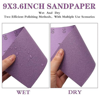 Sandpaper 240 Grit, Wet Dry Sanding Sheets, High Performance Ceramic Abrasive - Image 3