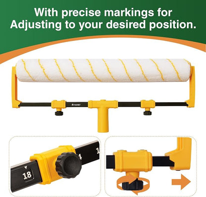 Voomey 18" Paint Roller Kit，10Pc Paint Roller Tray - Image 3