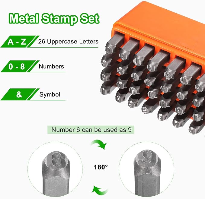 HARFINGTON 36pcs Metal Stamping Kit 3/16" Steel Uppercase Letter and Number - Image 3