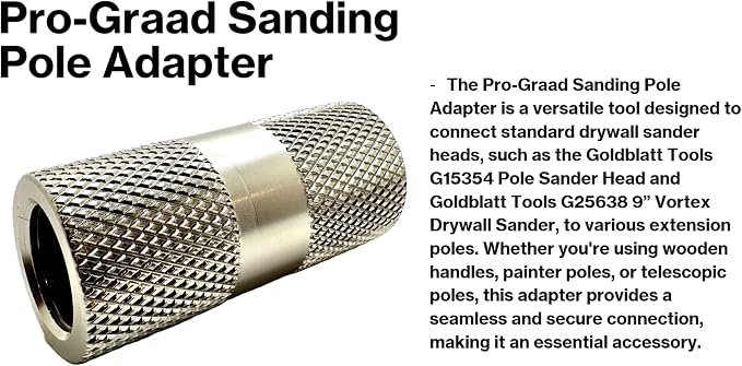 Sanding Pole Adapter, Connect Wood Handles, Telescopic - Image 4