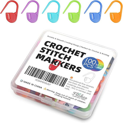 100PCS Crochet Stitch Markers by Flickzo – Locking Stitch Markers by Unknown
