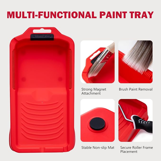 Mister Rui Paint Roller Tray 4 Inch, 21 Pack, Thickened Paint Tray - Image 2