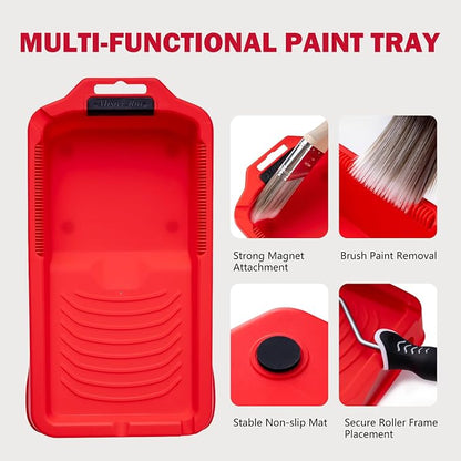 Mister Rui Paint Roller Tray 4 Inch, 21 Pack, Thickened Paint Tray - Image 2