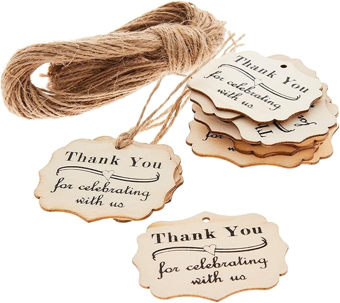 Juvale Wooden Thank You Tags by Juvale