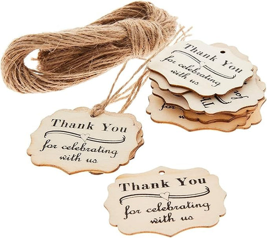 Juvale Wooden Thank You Tags by Juvale