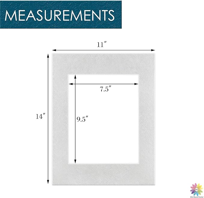 Mat Board Center, 11x14 Silver Color Mats - Image 2