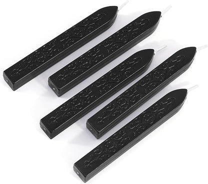 Yoption 5 Pieces Black Sealing Wax Sticks, Antique Totem Fire Manuscript Wax by Yoption